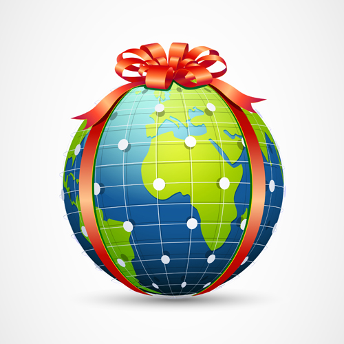 with earth concept design vector 04 Ecology with earth concept design vector 04