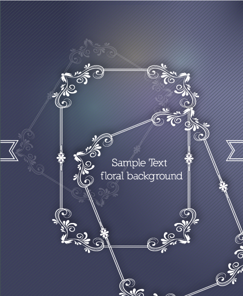 Floral Frames vector backgrounds set 10