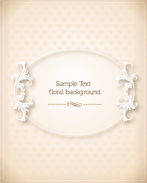 Floral Frames vector backgrounds set 12