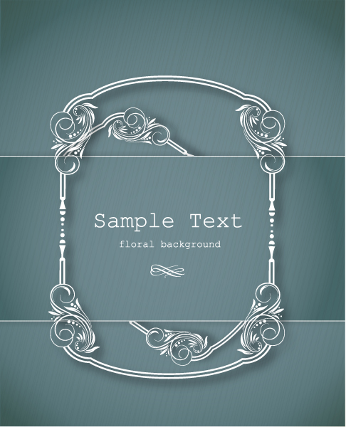 Floral Frames vector backgrounds set 15