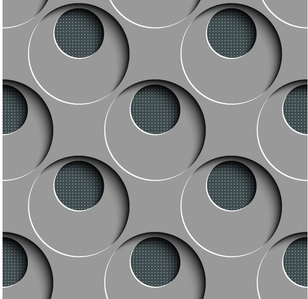 Gray plate perforated vector seamless pattern 02