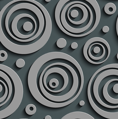 Gray plate perforated vector seamless pattern 07