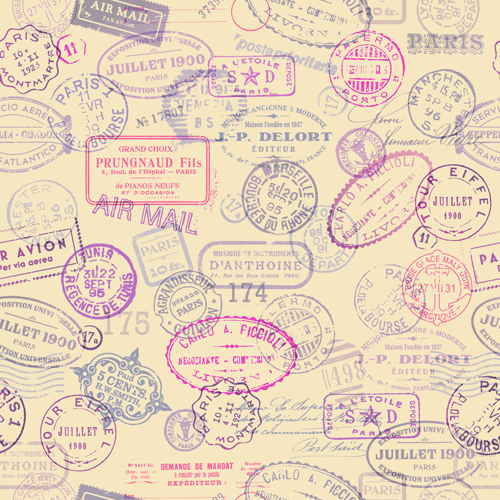 Grunge travel stamps vector graphics 04