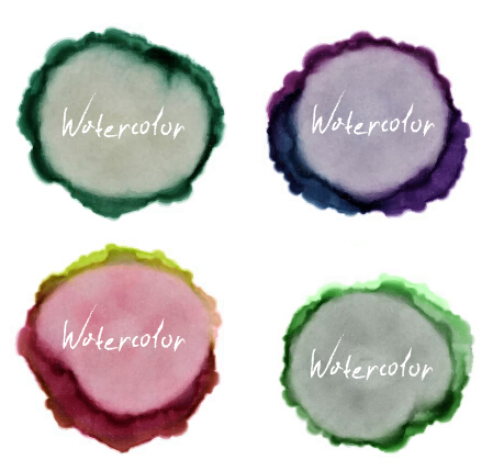 Grunge watercolor blots vector material 03