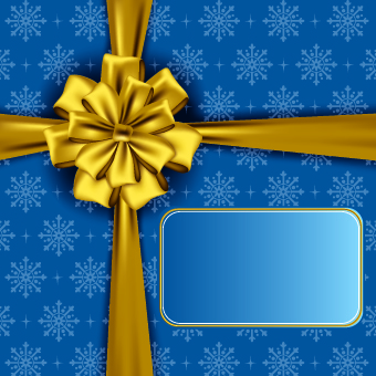 Beautiful bow holiday cards vector set 01