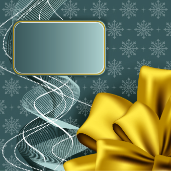 Beautiful bow holiday cards vector set 11