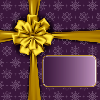 Beautiful bow holiday cards vector set 12