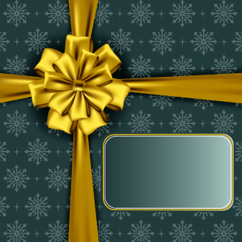 Beautiful bow holiday cards vector set 02