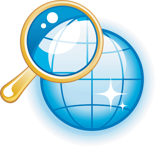 Different Magnifying glass design vector set 05