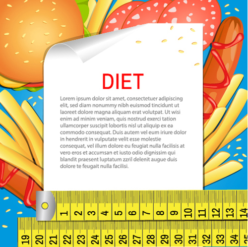 Modern fast food poster material vector 02