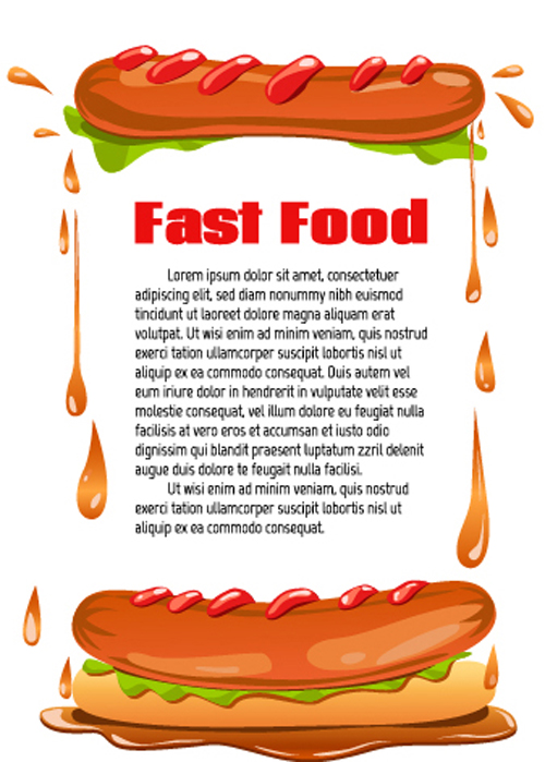 poster modern food fast food 
