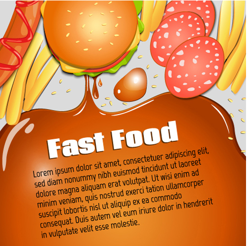 poster modern food fast food 