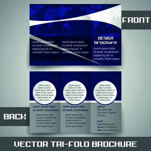 Tri fold modern cover business brochure  