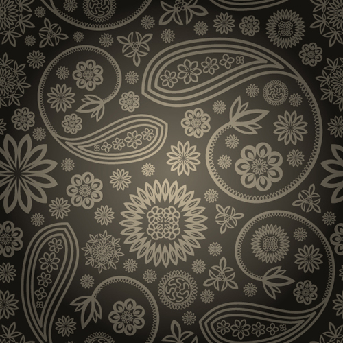 Set of ornate Paisley Seamless Pattern vector 02