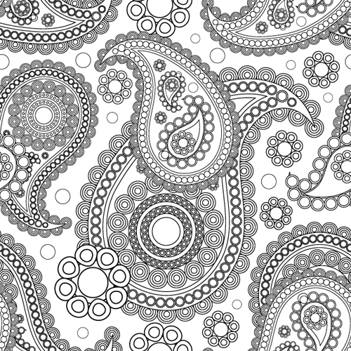 seamless pattern vector pattern paisley ornate 
