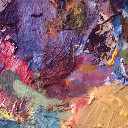 Palette oil painted vector backgrounds 02