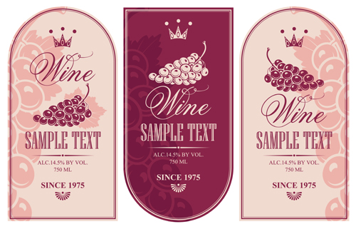 Price menu wine retro vector 02