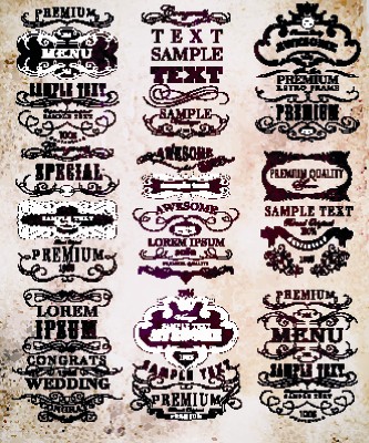 Retro premium quality labels design vector