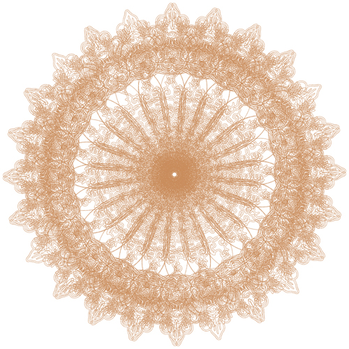 Round lace ornaments background art vector 04