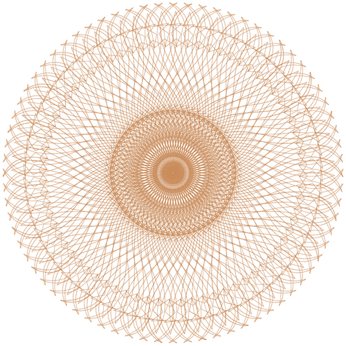 Round lace ornaments background art vector 07