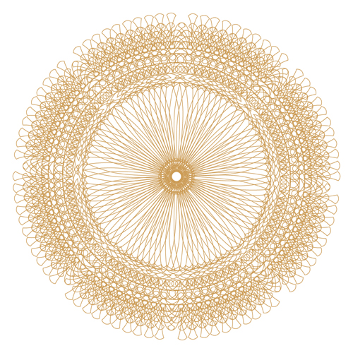 Round lace ornaments background art vector 09