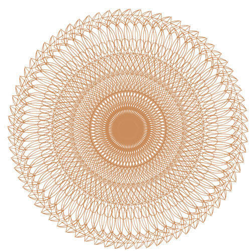 Round lace ornaments background art vector 11
