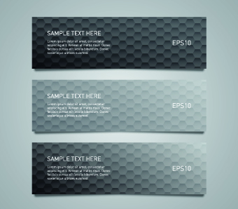Shiny honeycomb banner design vectors 05
