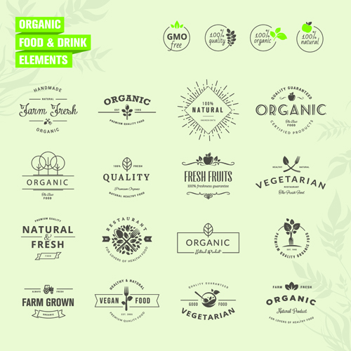 Simple badges and labels elements design vector 02
