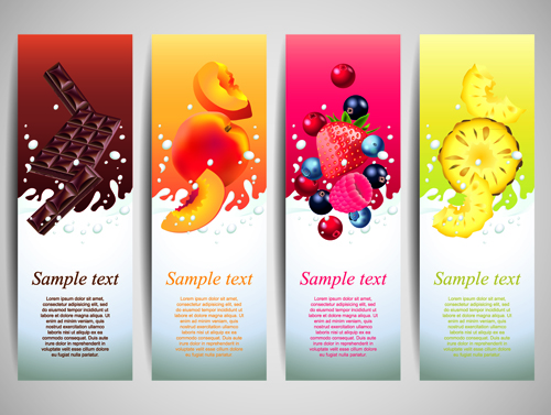 drinks advertising banner vector 01 Summer drinks advertising banner vector 01