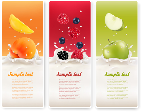 drinks advertising banner vector 02 Summer drinks advertising banner vector 02
