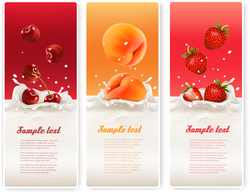 drinks advertising banner vector 03 Summer drinks advertising banner vector 03