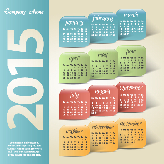 vintage creative company calendar 2015 