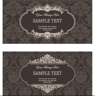 Vintage frame with ornate background vector 02