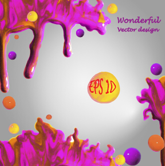 Wonderful oil paint art background vector 02