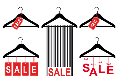 Creative clothes hangers design elements vector 02