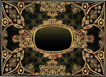 Luxurious gold frame vector set 02
