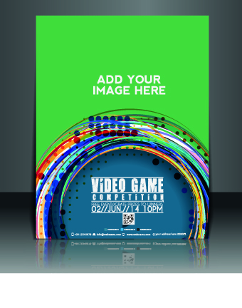 Business flyer and brochure cover design vector 24