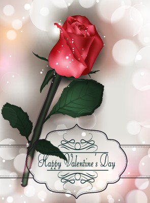 Valentines Day rose cards design vector 02