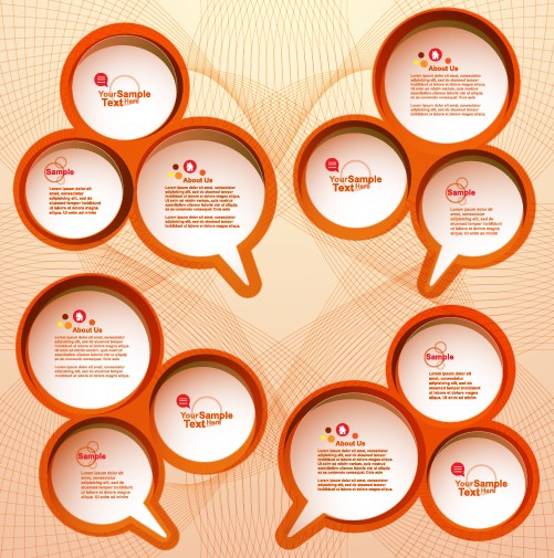 circular speech bubble for you text design vector 05