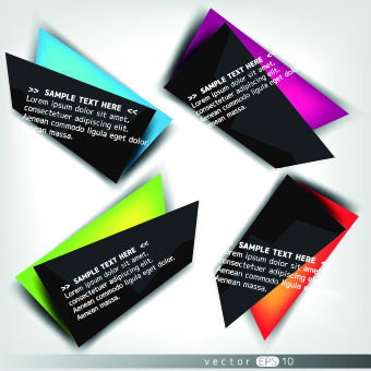 Web speech bubbles design vector 01