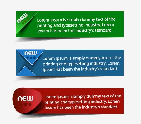 Banners web design vector 01.