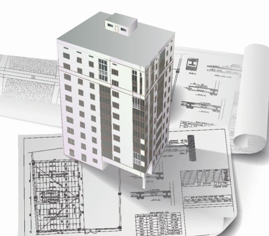 Architecture drawings design elements vector graphics 05