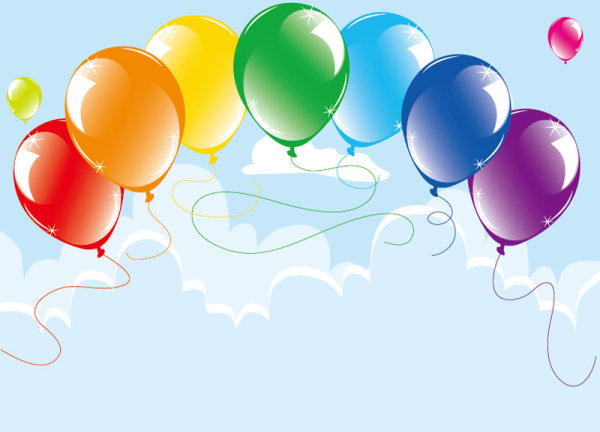 Festival elements of colorful balloon Illustration vector 07