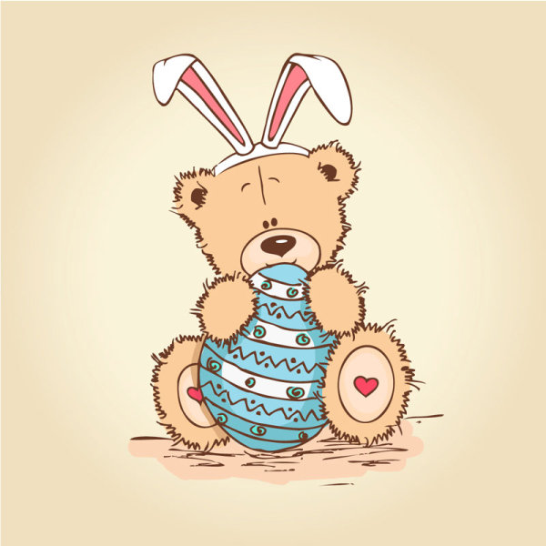 free vector Cute cartoon Little Bear 04