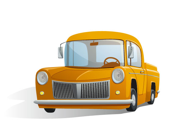 Cute cartoon car 02 free vector