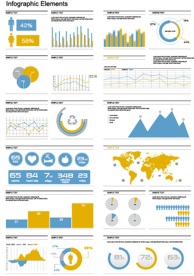 Business Information Data chart vector 01