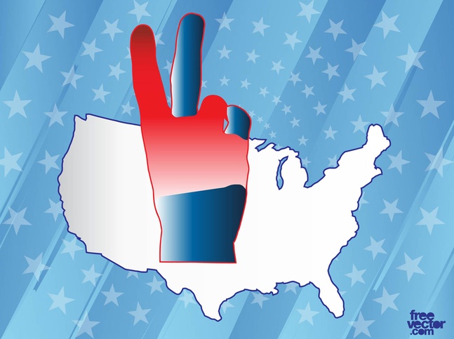 USA Victory free vector