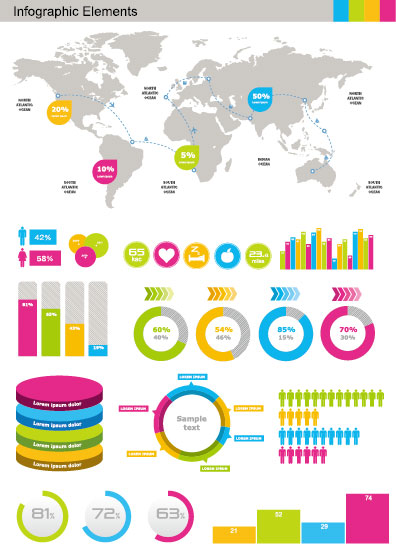 Business Information Data chart vector 04
