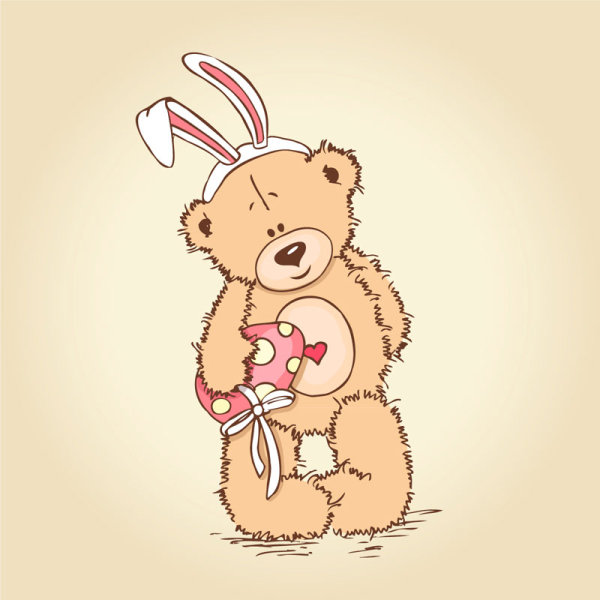 free vector Cute cartoon Little Bear 01