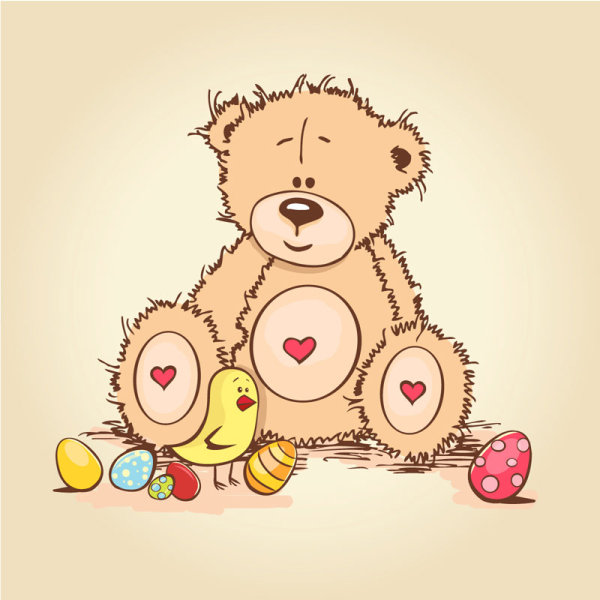 free vector Cute cartoon Little Bear 03
